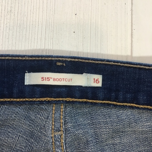❤️Levis515 Bootcut Jeans Dark Stretch Denim Sz16 - Picture 8 of 8